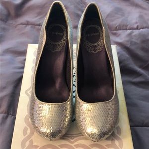 Silver Sequins heels